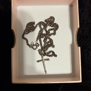 925 Silver  Cross Pendant Necklace